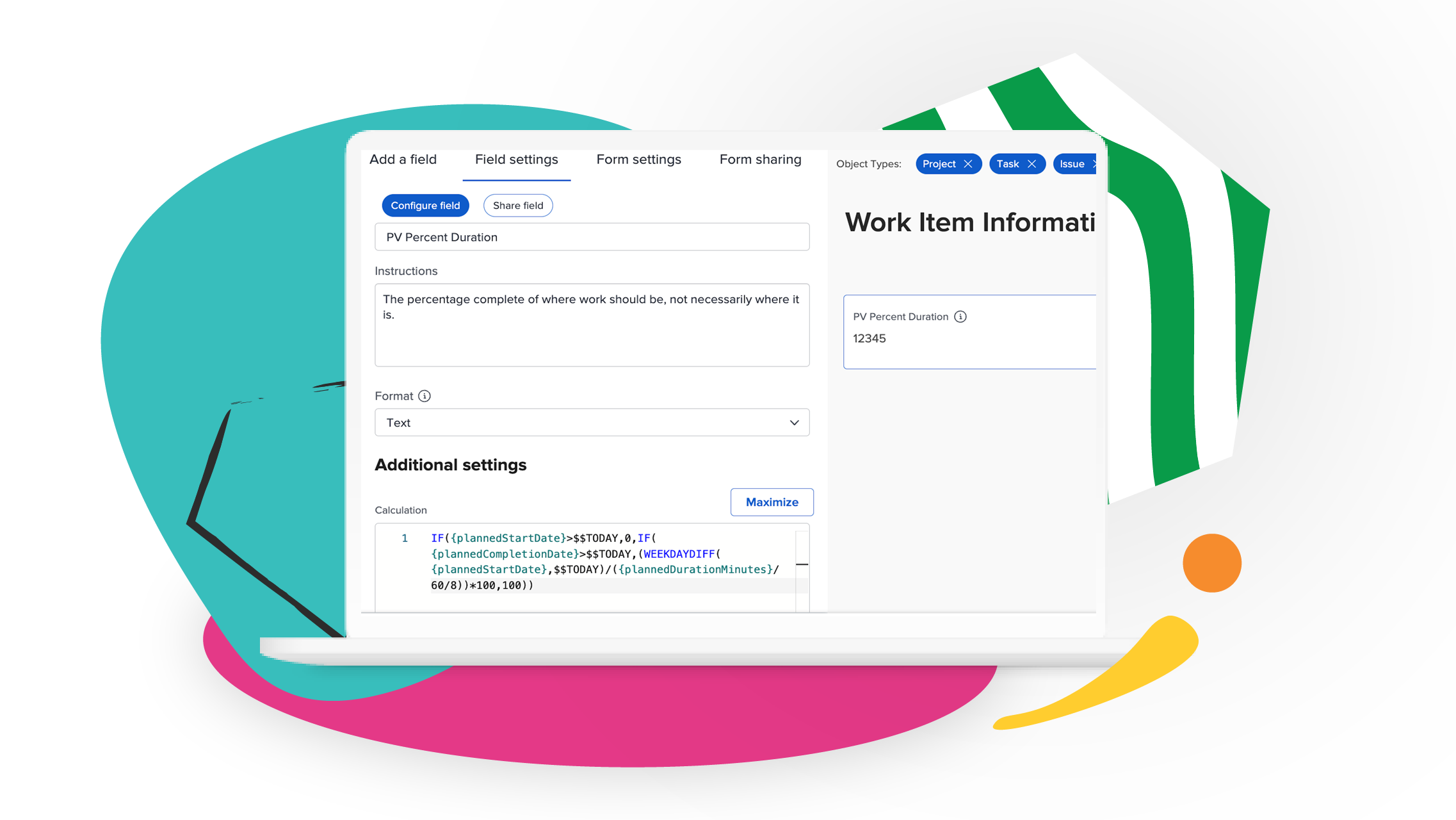 Create calculated fields in custom forms